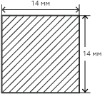 Квадрат нержавеющий  14х4100 мм. AISI 304 (08Х18Н10) калиброванный , матовый