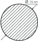 Круг нержавеющий (пруток) 16х4000 мм.  12Х18Н10Т горячекатаный, матовый